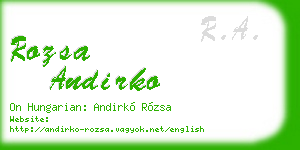 rozsa andirko business card